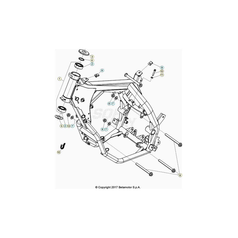 Beta RR125 LC 20 Rahmen/Ausleger Ersatzteile Beta RR125 LC 20 Rahmen/Ausleger Ersatzteile