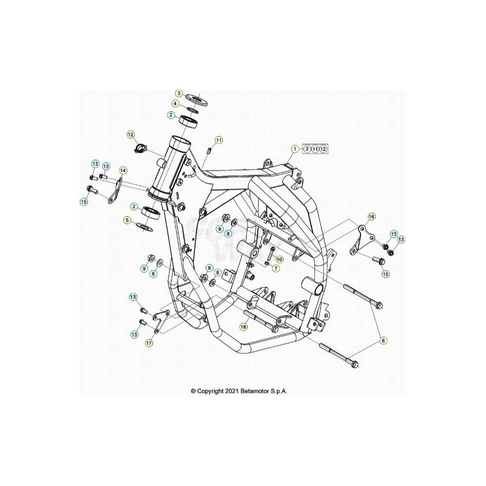 Beta RR125 LC 21 Rahmen/Ausleger Ersatzteile Beta RR125 LC 21 Rahmen/Ausleger Ersatzteile