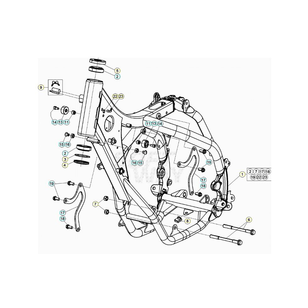 Beta RR125RC 20 Rahmen/Ausleger Ersatzteile
