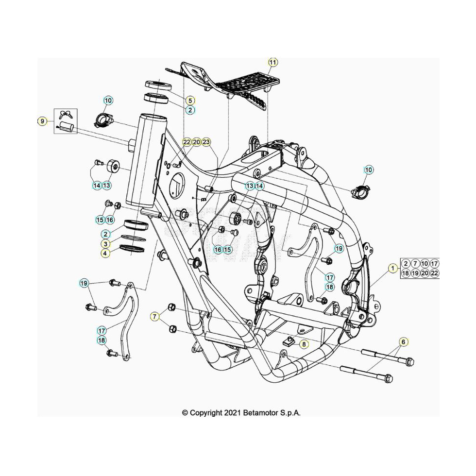 Beta RR200 22 Rahmen/Ausleger Ersatzteile Beta RR200 22 Rahmen/Ausleger Ersatzteile