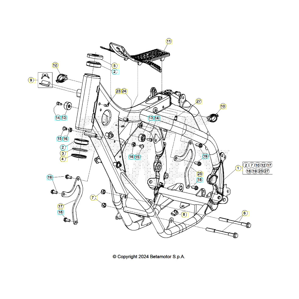 Beta RR200RC 25 Rahmen/Ausleger Ersatzteile Beta RR200RC 25 Rahmen/Ausleger Ersatzteile