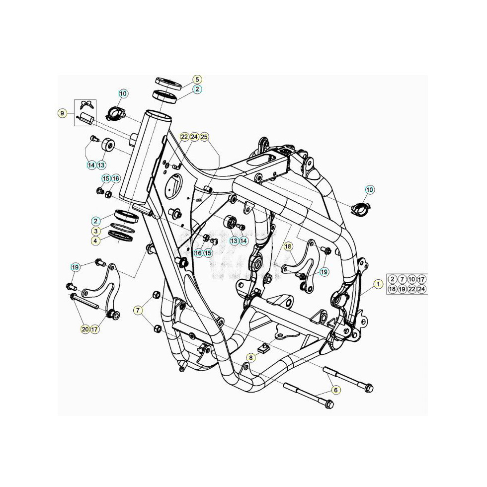 Beta RR300 20 Rahmen/Ausleger Ersatzteile