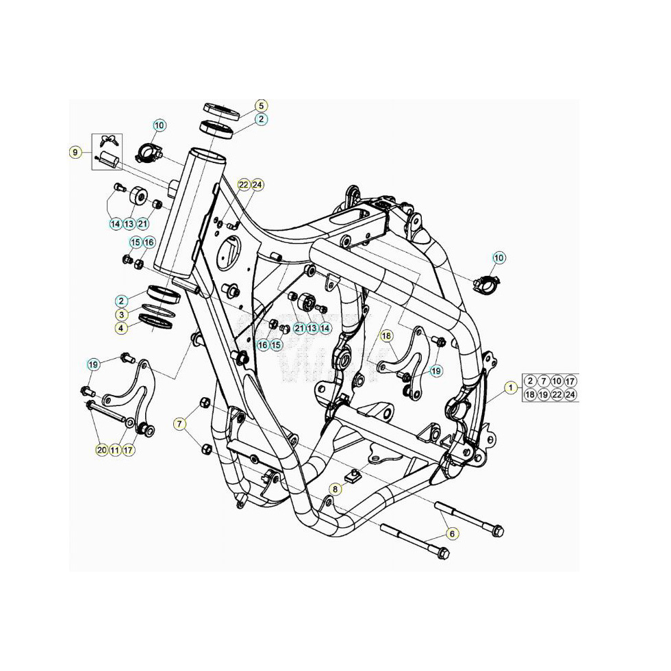 Beta RR250RC 20 Rahmen/Ausleger Ersatzteile
