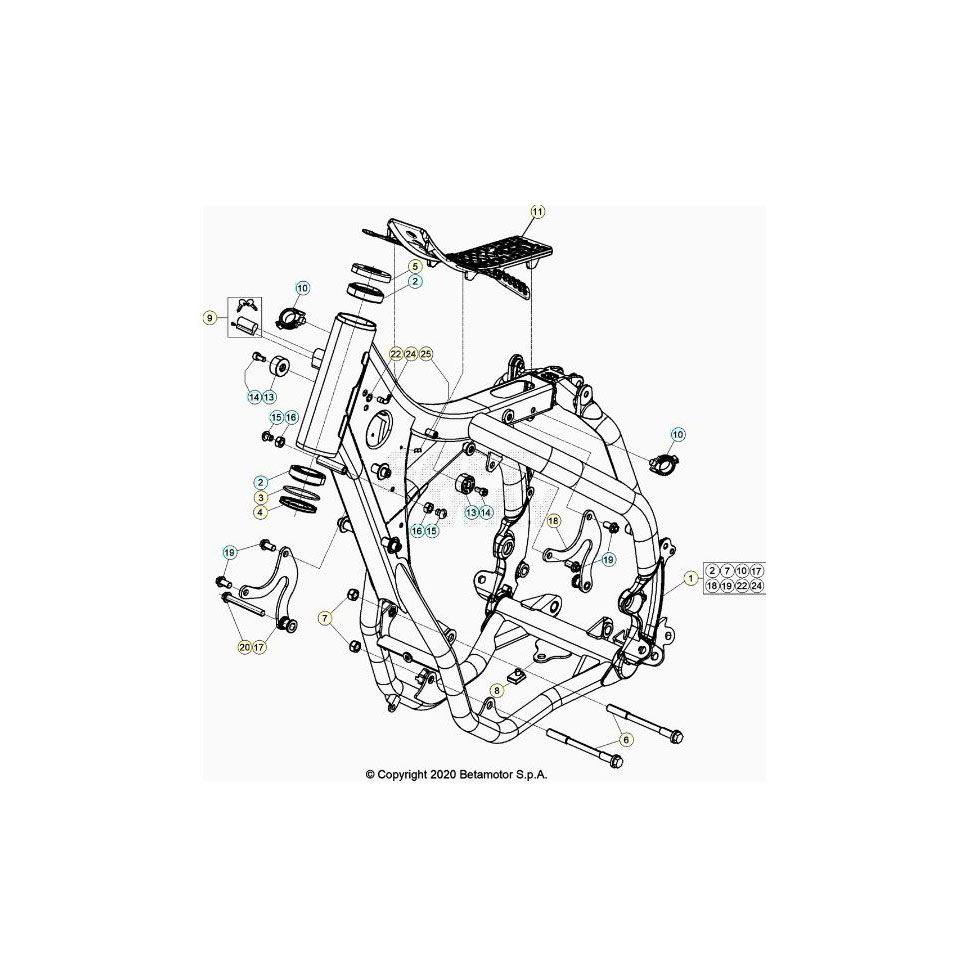 Beta RR300RC 24 Rahmen/Ausleger Ersatzteile Beta RR300RC 24 Rahmen/Ausleger Ersatzteile