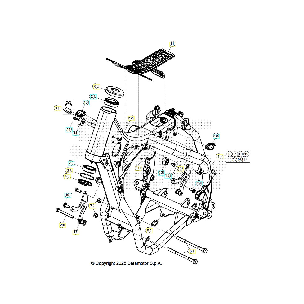 Beta RR250RC 26 Rahmen/Ausleger Ersatzteile