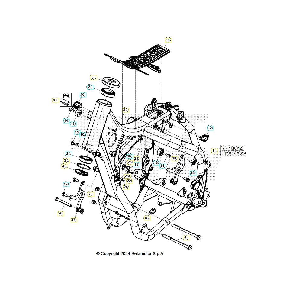 Beta RR300 25 Rahmen/Ausleger Ersatzteile