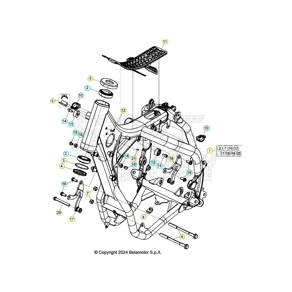Beta RR300RC 25 Rahmen/Ausleger Ersatzteile