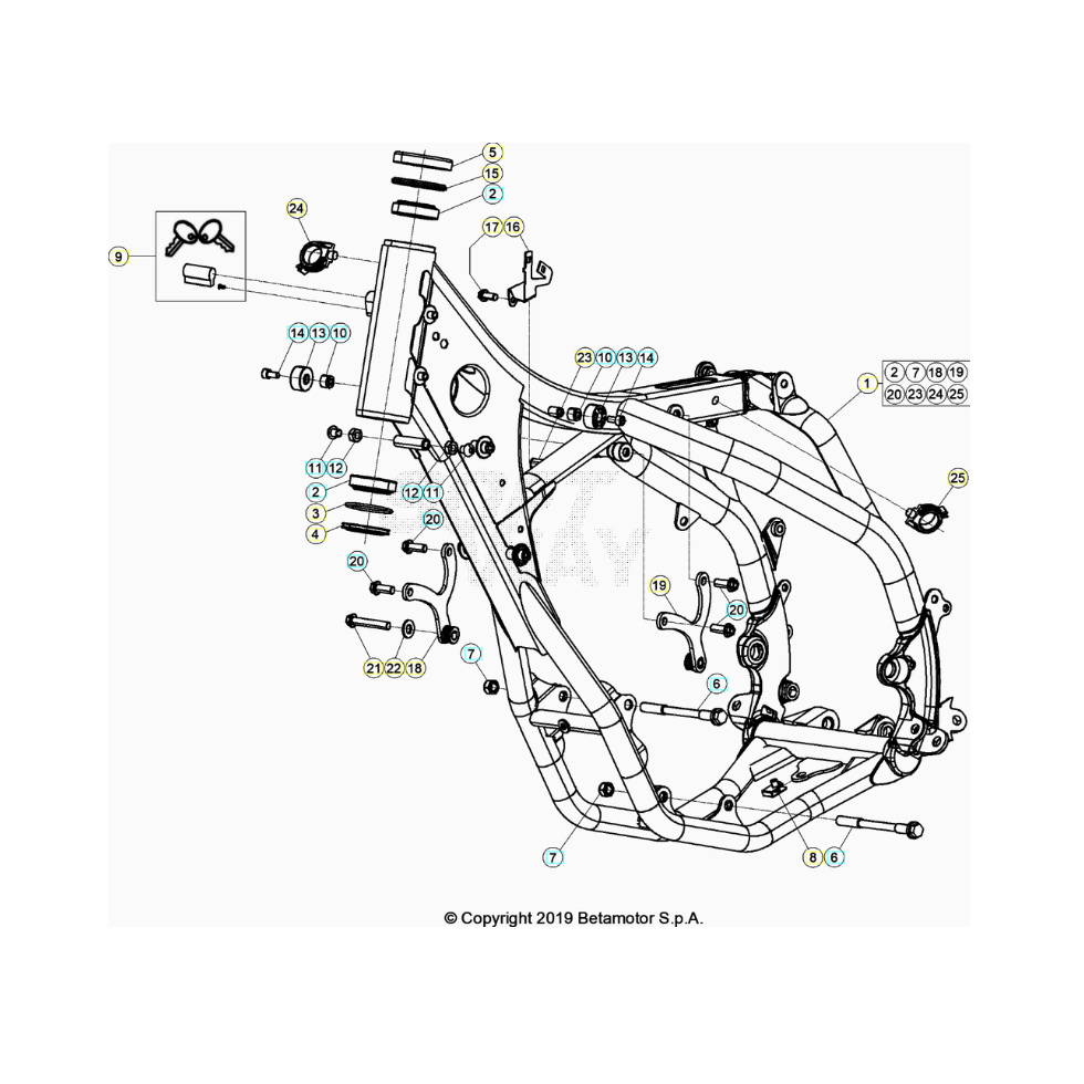 Beta RR350 20 Rahmen/Ausleger Ersatzteile Beta RR350 20 Rahmen/Ausleger Ersatzteile
