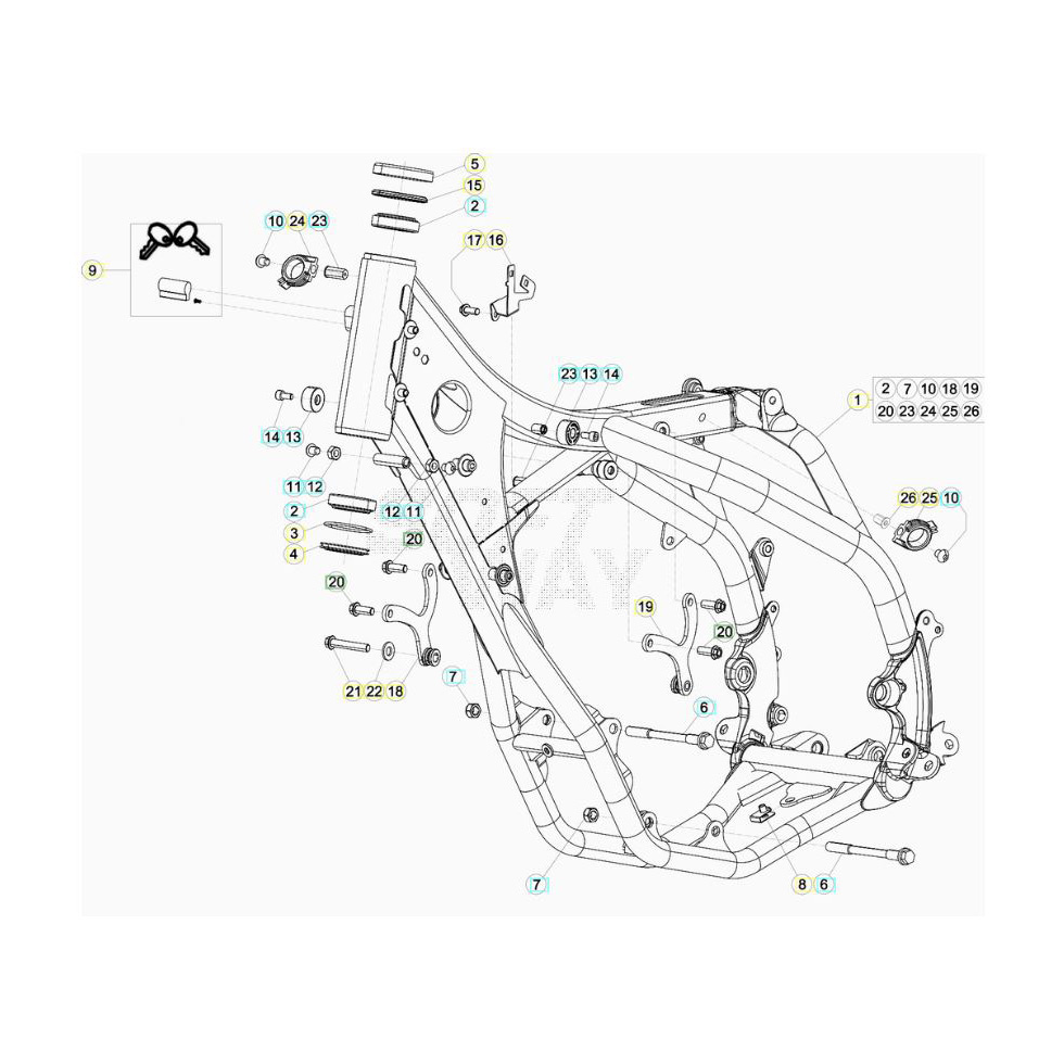 Beta RR390 20 Rahmen/Ausleger Ersatzteile