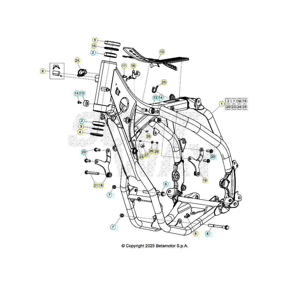 Beta RR390 26 Rahmen/Ausleger Ersatzteile