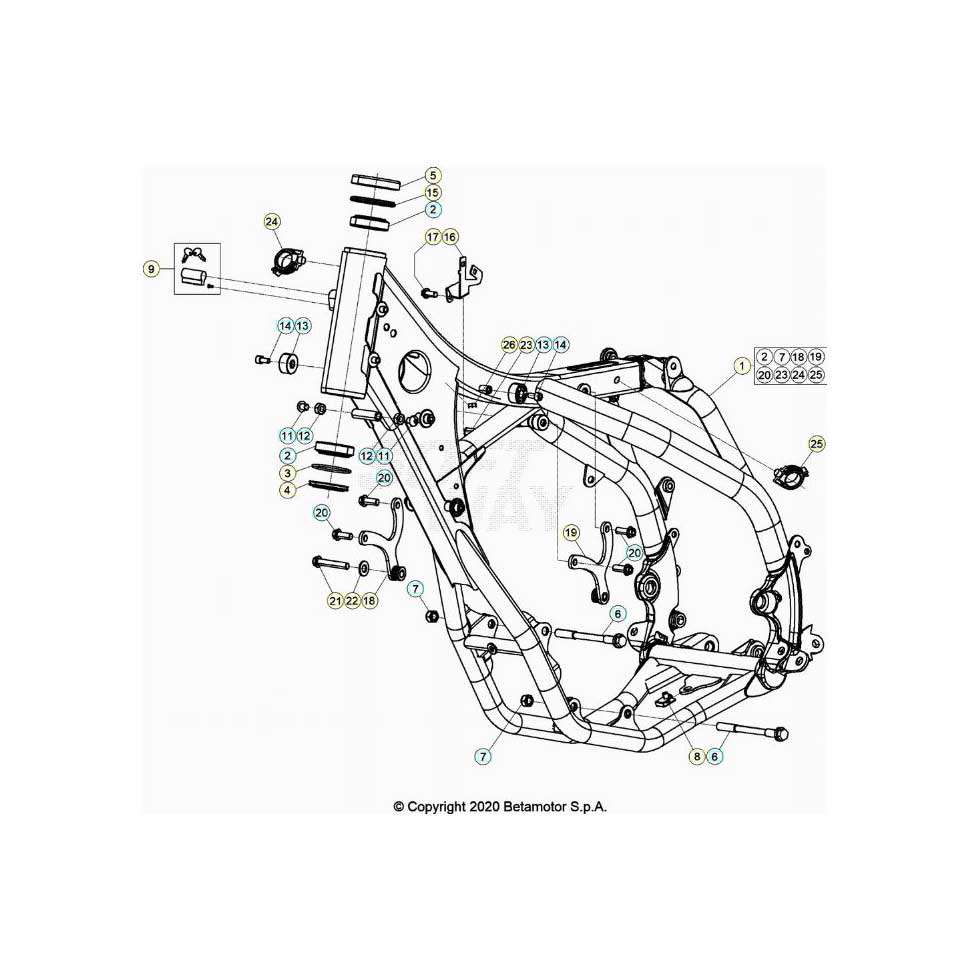 Beta RR390RC 20 4T Rahmen/Ausleger Ersatzteile