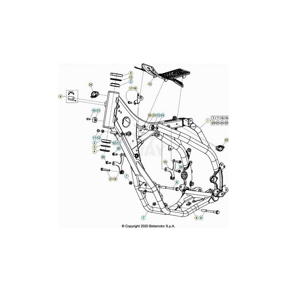Beta RR390RC 21 4T Rahmen/Ausleger Ersatzteile Beta RR390RC 21 4T Rahmen/Ausleger Ersatzteile