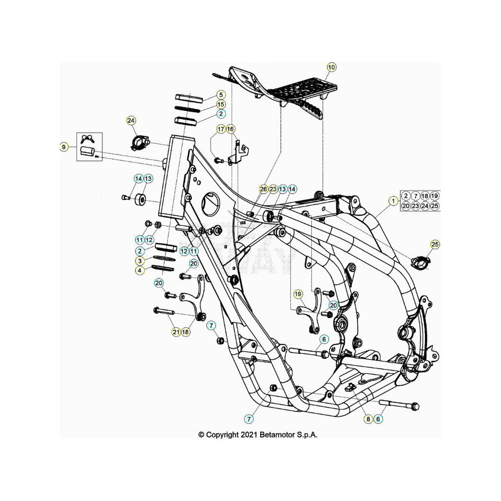 Beta RR430 24 Rahmen/Ausleger Ersatzteile