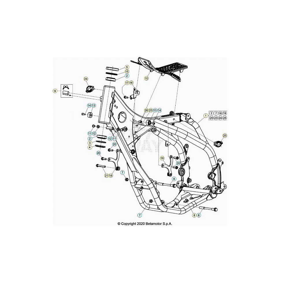 Beta RR430RC 21 4T Rahmen/Ausleger Ersatzteile