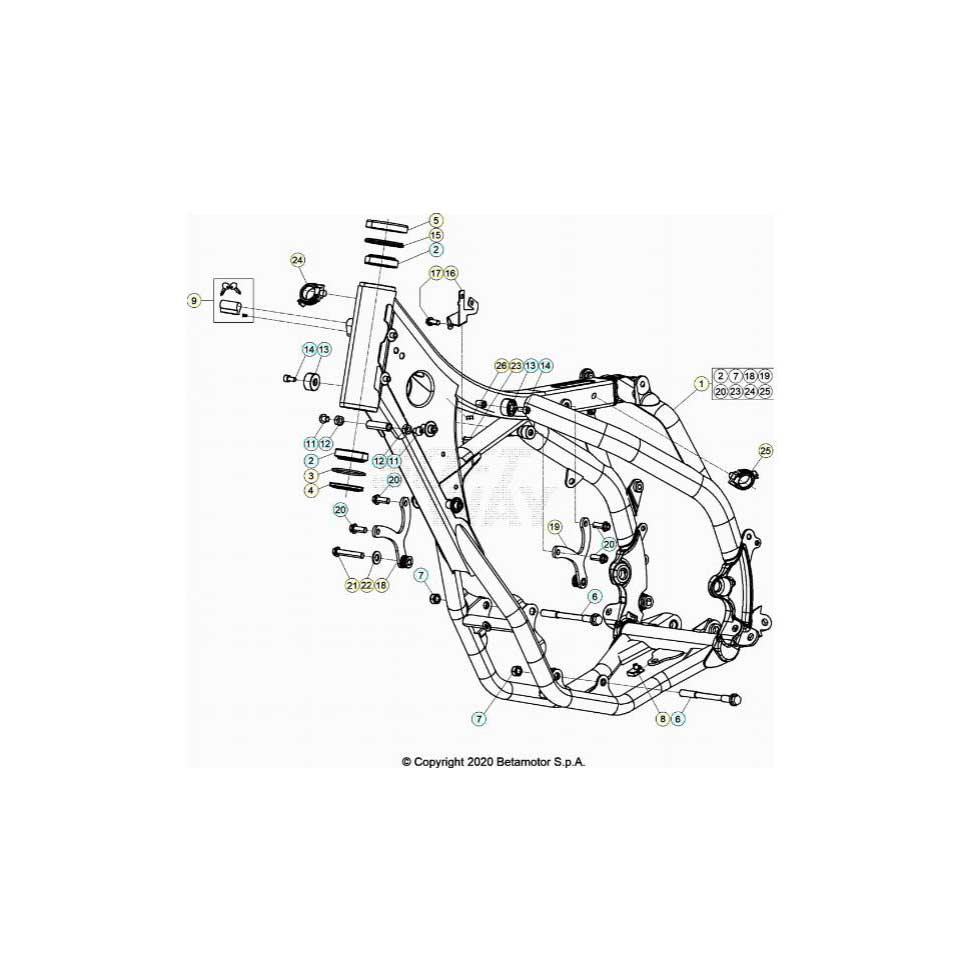Beta RR430RC 20 4T Rahmen/Ausleger Ersatzteile