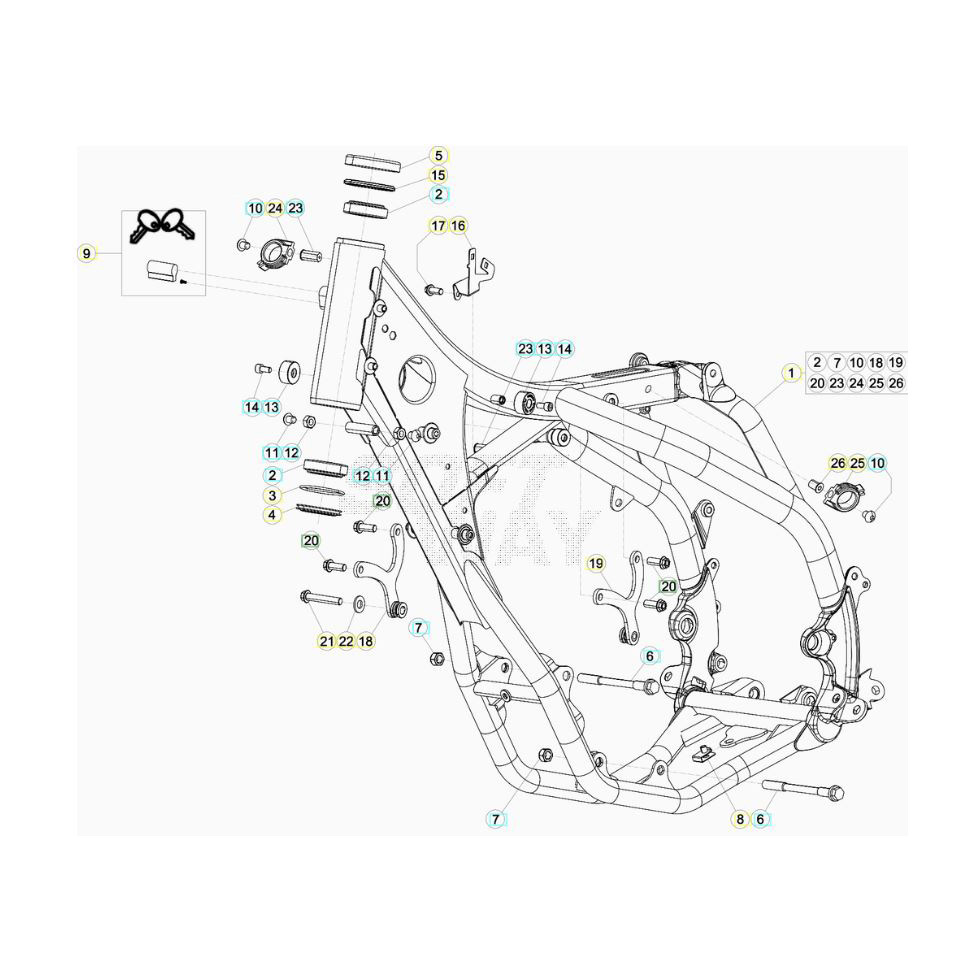 Beta RR480 20 Rahmen/Ausleger Ersatzteile