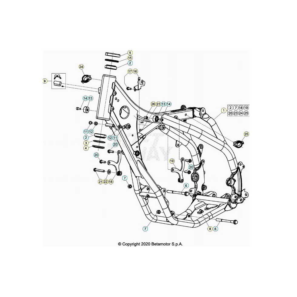 Beta RR480 21 Rahmen/Ausleger Ersatzteile Beta RR480 21 Rahmen/Ausleger Ersatzteile