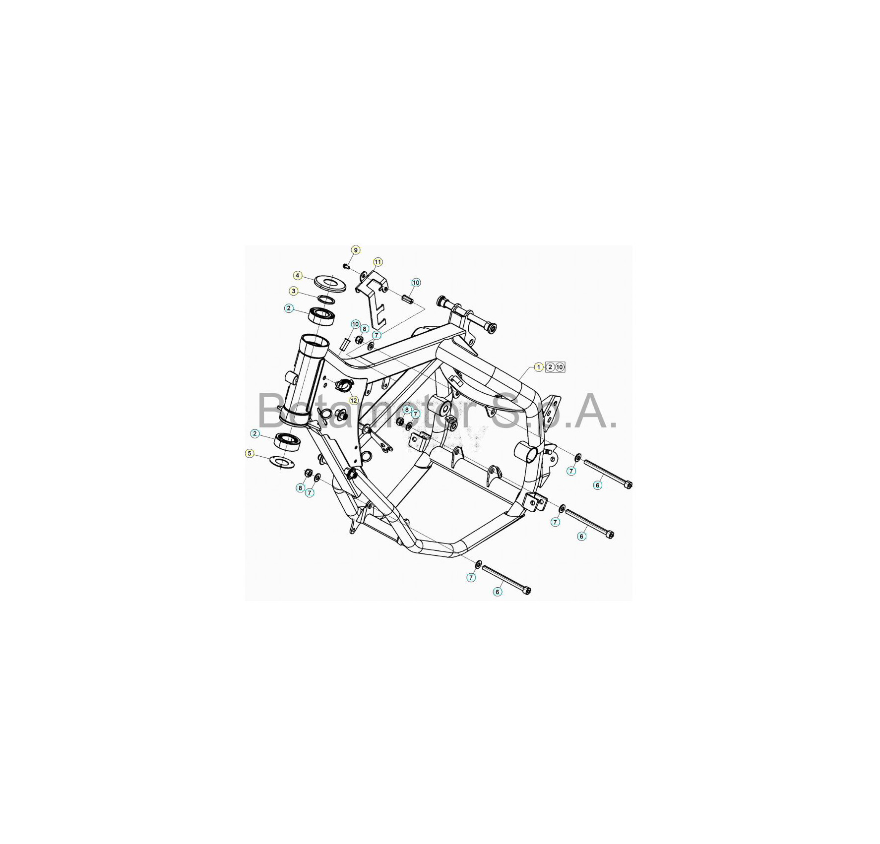 Beta RR50 Street 21 Rahmen/Ausleger Ersatzteile Beta RR50 Street 21 Rahmen/Ausleger Ersatzteile