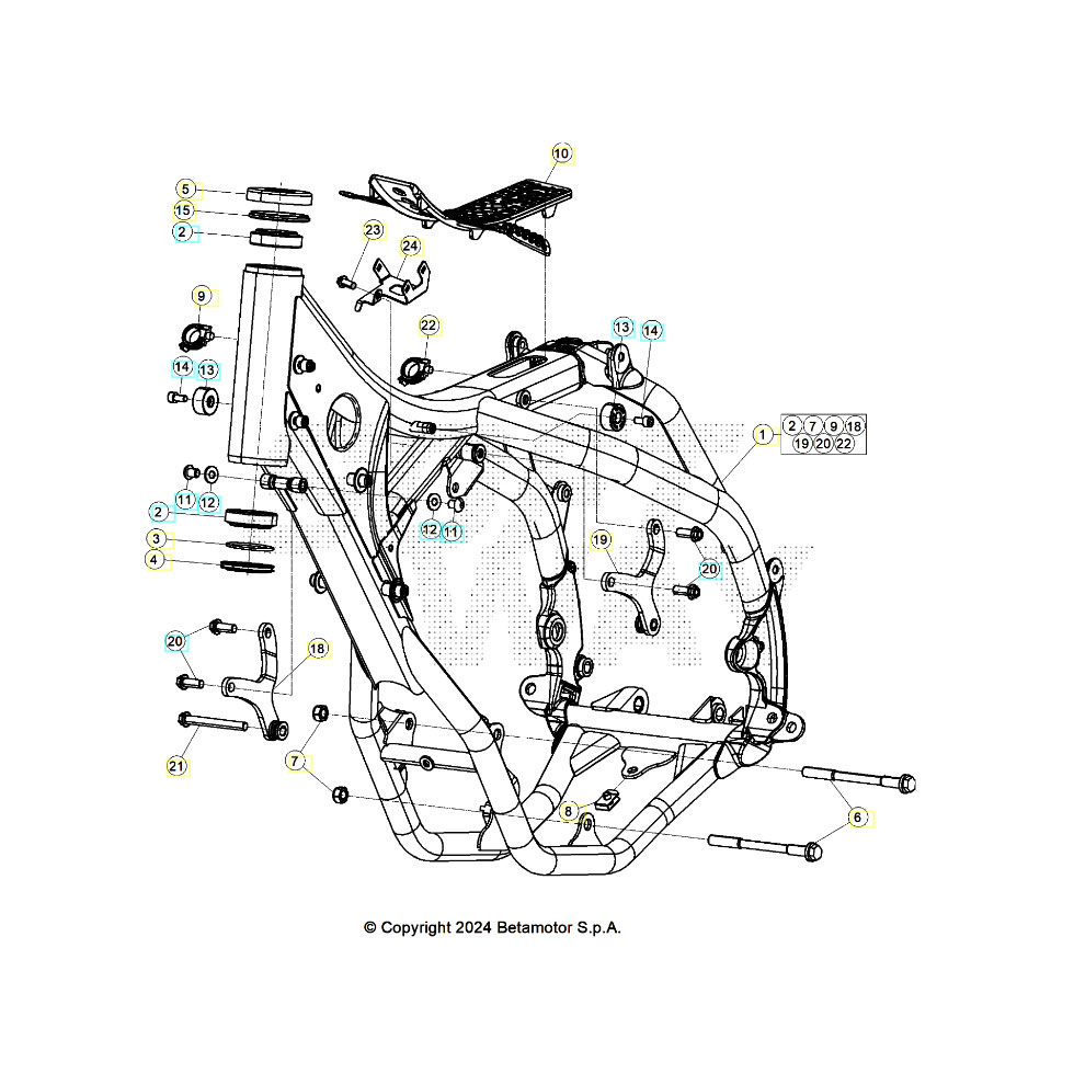 Beta RR300RC 23 Rahmen/Ausleger Ersatzteile
