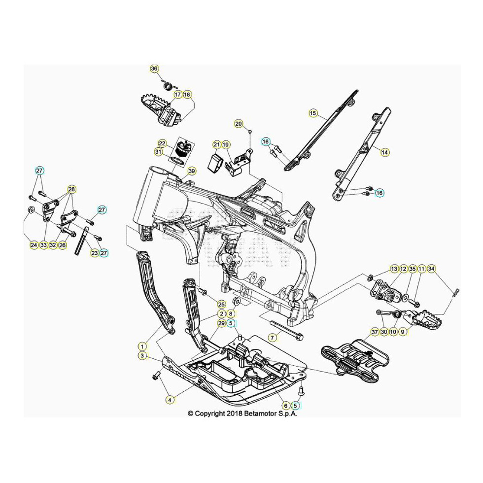 Beta EVO125 20 Rahmen/Zubehör Ersatzteile Beta EVO125 20 Rahmen/Zubehör Ersatzteile