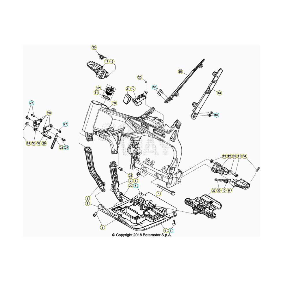 Beta EVO125 Factory 21 Rahmen/Zubehör Ersatzteile Beta EVO125 Factory 21 Rahmen/Zubehör Ersatzteile