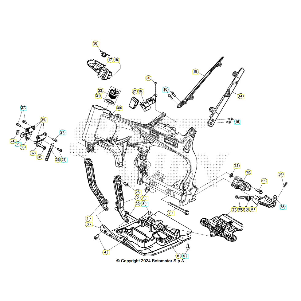 Beta EVO200 25 Rahmen/Zubehör Ersatzteile