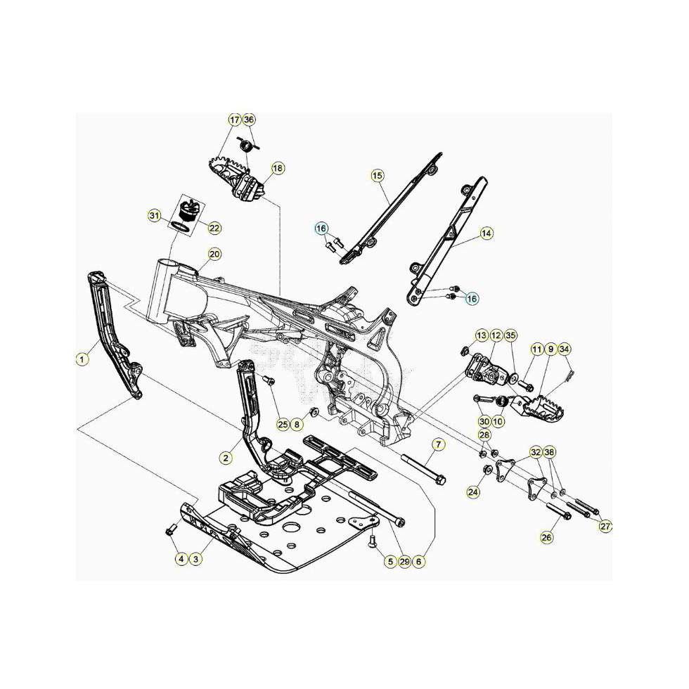 Beta EVO300 4T 20 Rahmen/Zubehör Ersatzteile