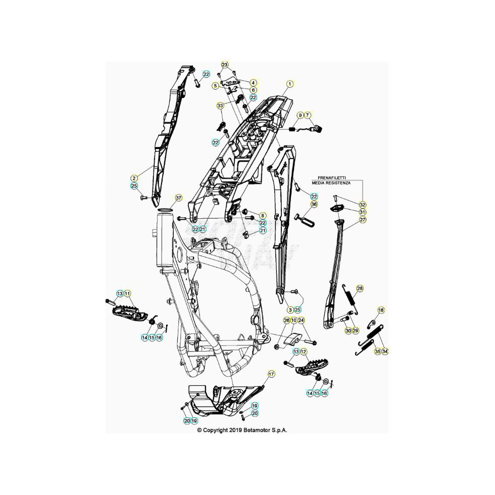 Beta RR125 26 Rahmen/Zubehör Ersatzteile
