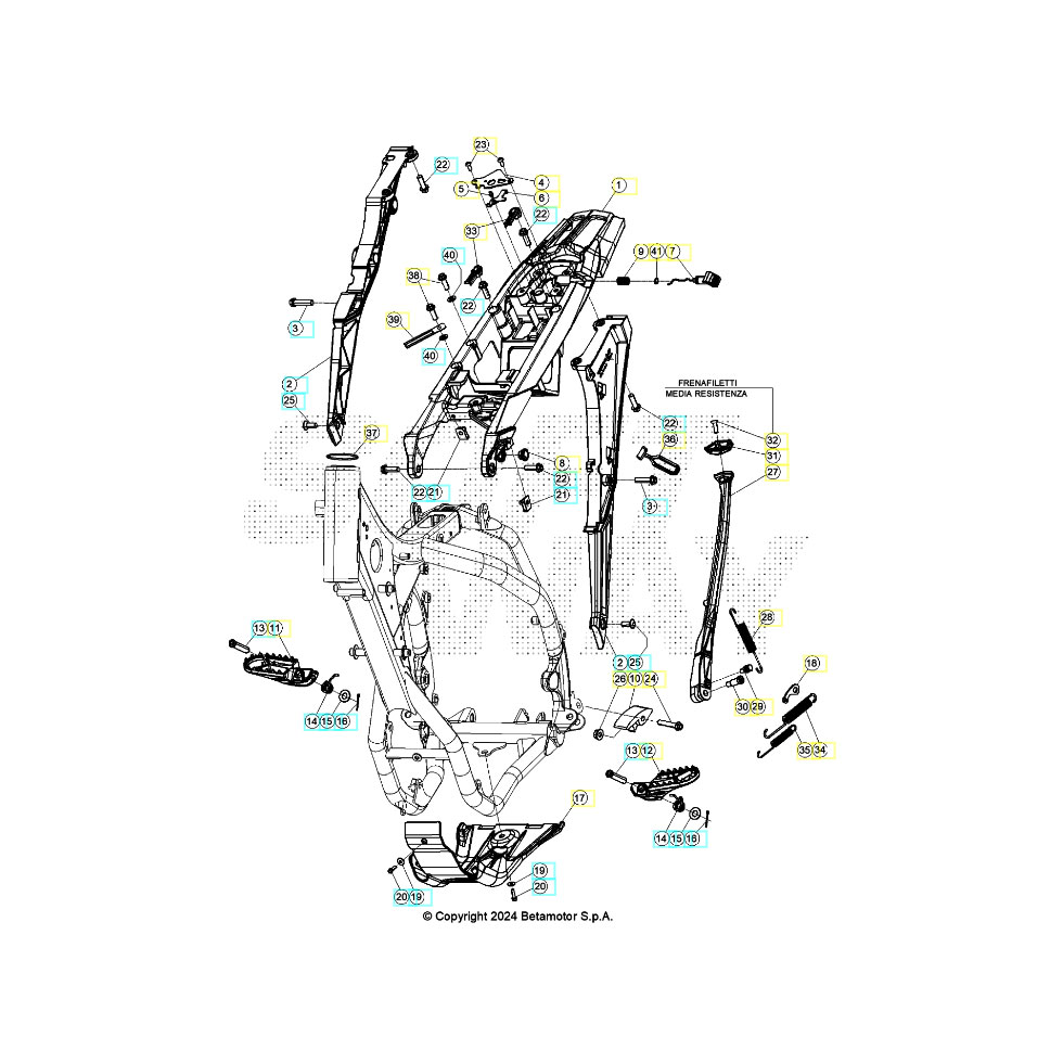 Beta RR300RC 25 Rahmen Zubehör Ersatzteile