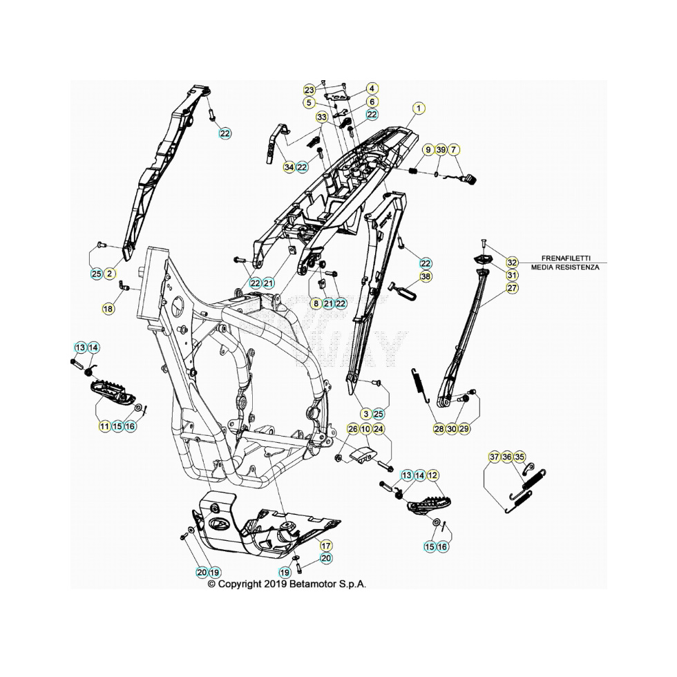 Beta RR350 20 Rahmen/Zubehör Ersatzteile Beta RR350 20 Rahmen/Zubehör Ersatzteile