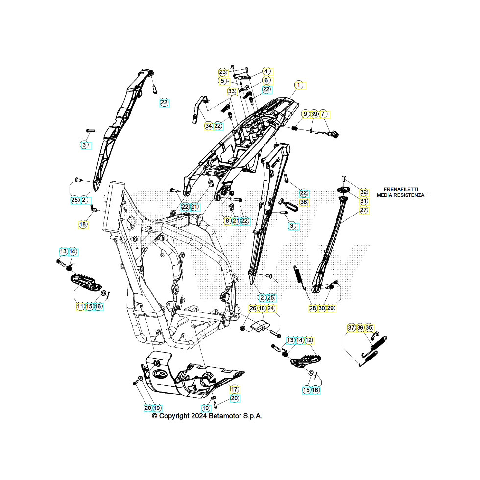 Beta RR350 25 Rahmen/Zubehör Ersatzteile Beta RR350 25 Rahmen/Zubehör Ersatzteile