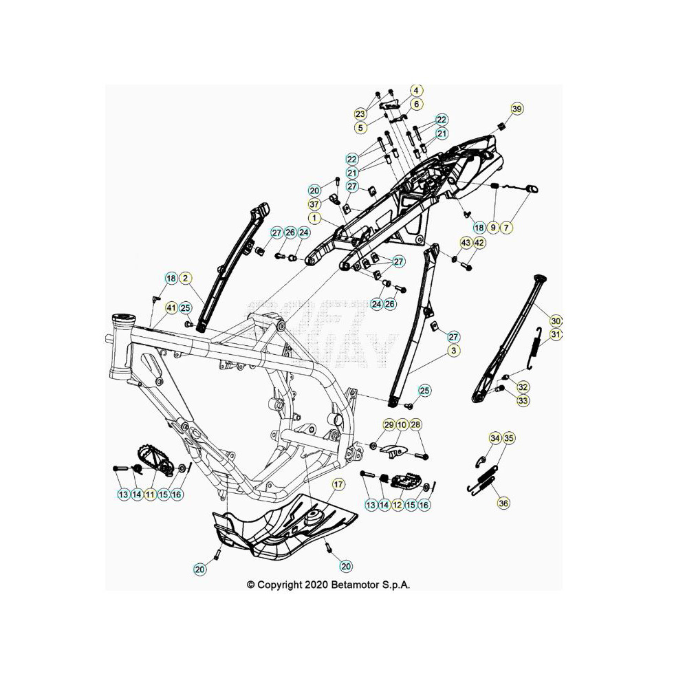 Beta Xtrainer300 21 Rahmen Zubehör Ersatzteile