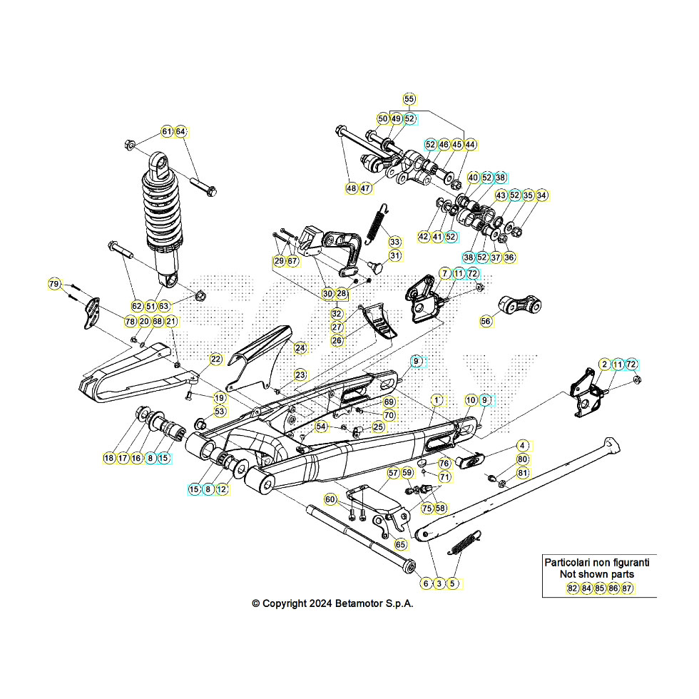 Beta EVO125 25 Schwingarm/Federbein 1 Ersatzteile Beta EVO125 25 Schwingarm/Federbein 1 Ersatzteile