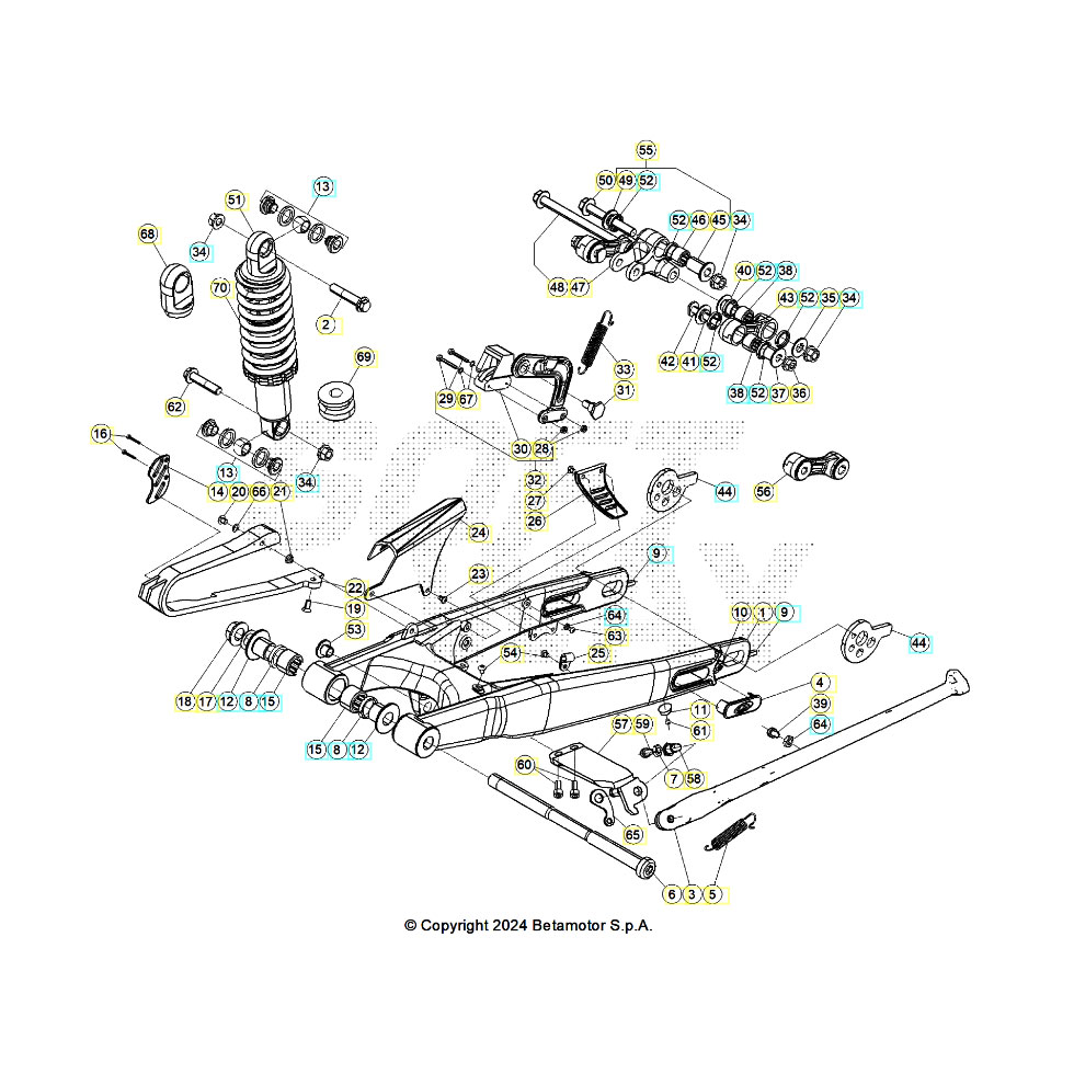 Beta EVO200 25 Schwingarm/Federbein 1 Ersatzteile