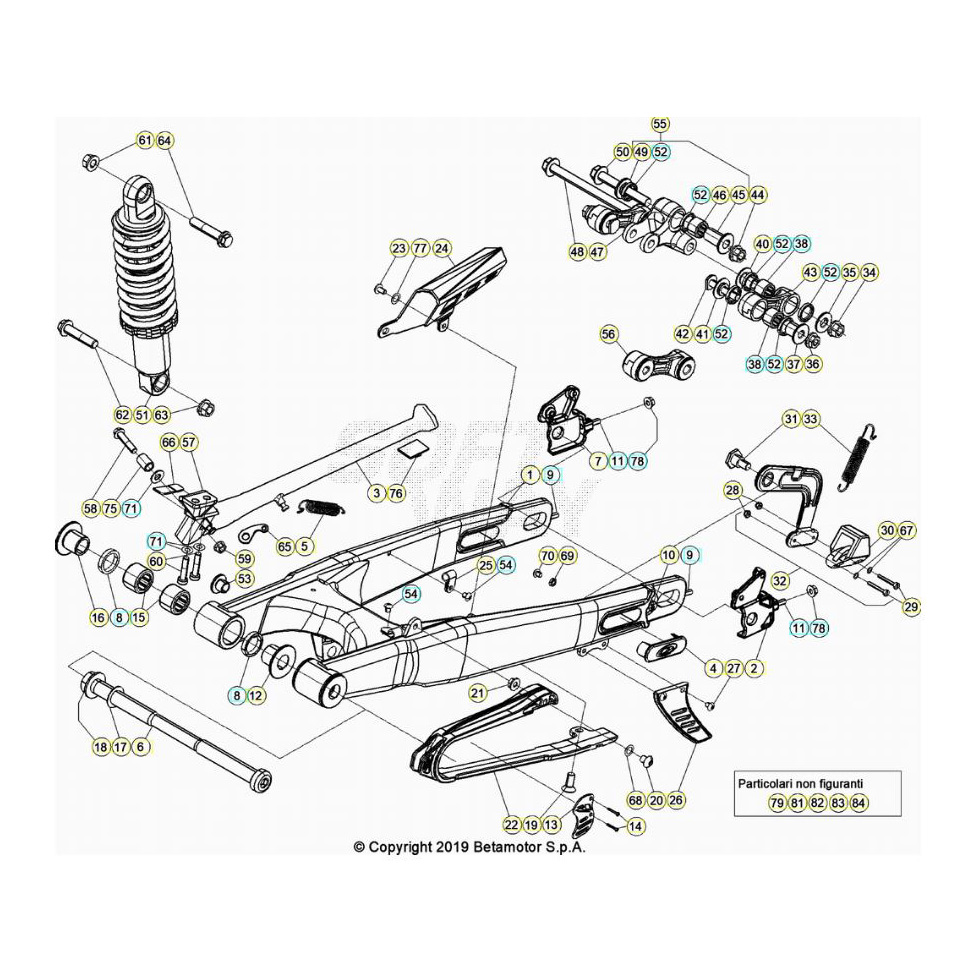 Beta EVO300 4T 20 Schwingarm/Federbein 1 Ersatzteile Beta EVO300 4T 20 Schwingarm/Federbein 1 Ersatzteile