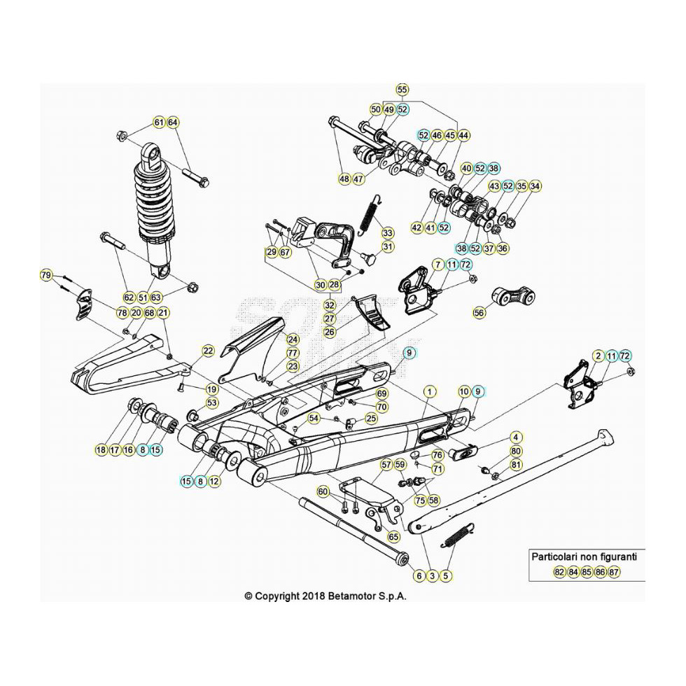 Beta EVO300 SS 23 Schwingarm/Federbein 1 Ersatzteile