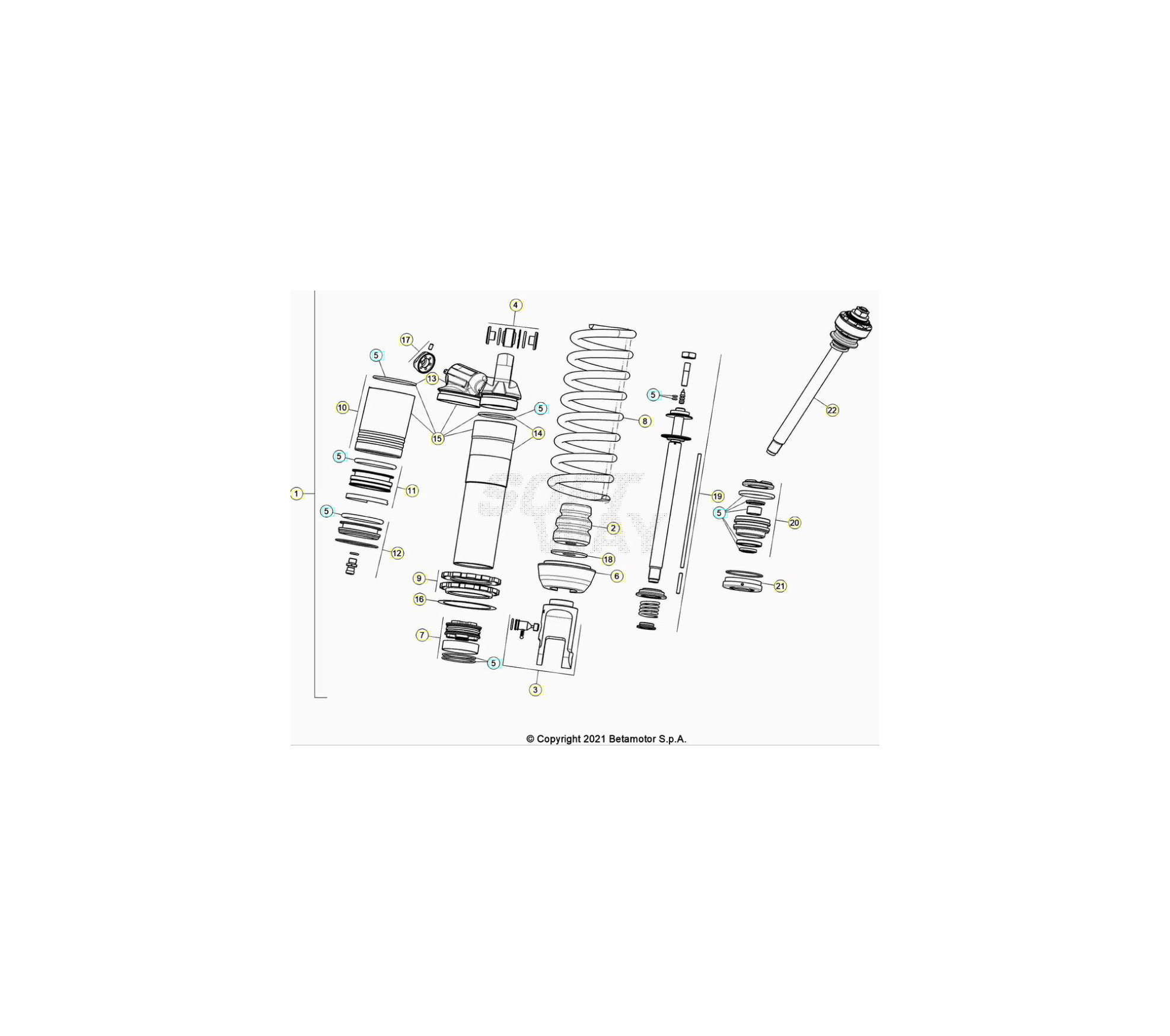 Beta RR125 26 Schwingarm/Federbein 1 Ersatzteile