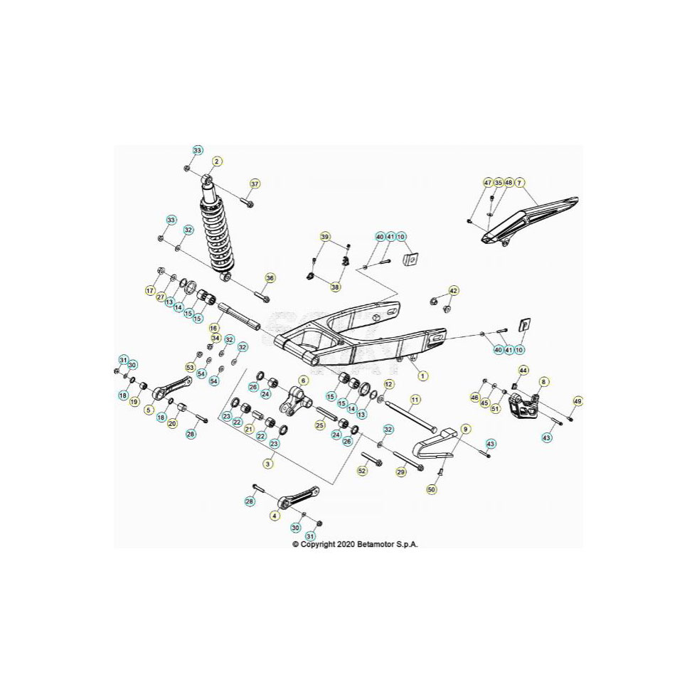 Beta RR125 LC 20 Schwingarm/Federbein Ersatzteile