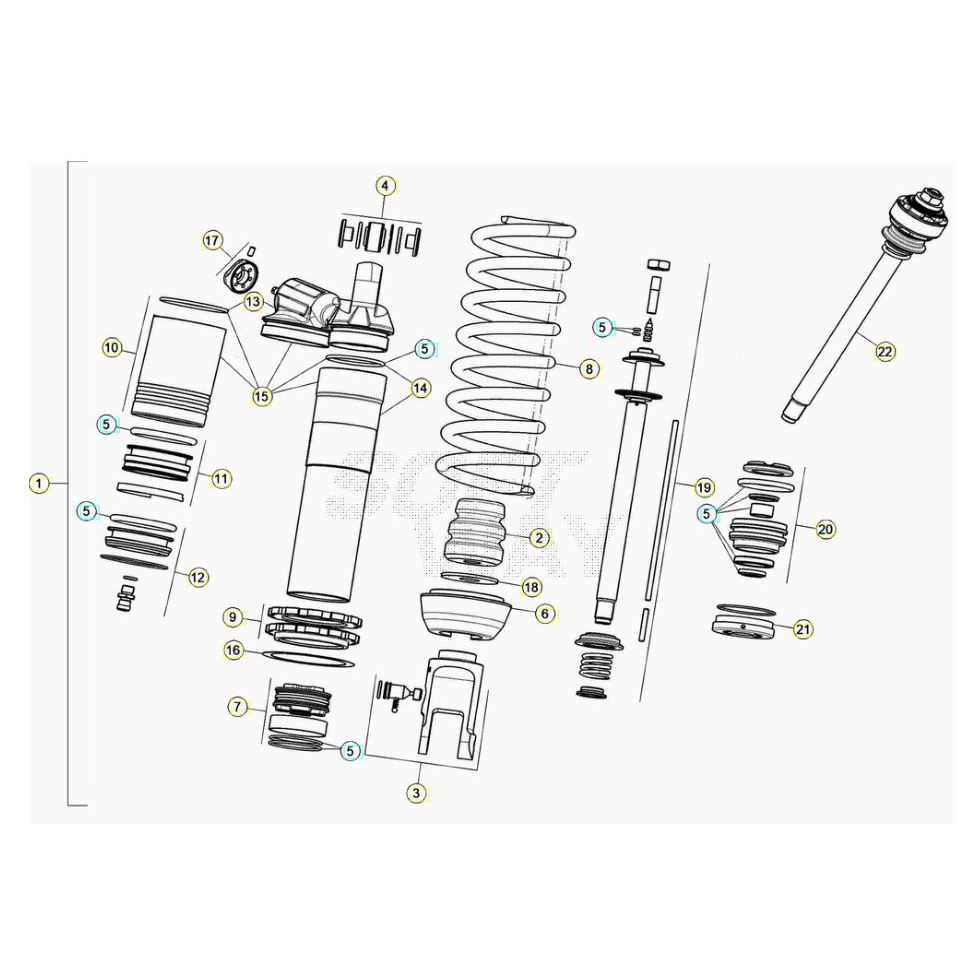 Beta RR125RC 20 Schwingarm/Federbein 1 Ersatzteile Beta RR125RC 20 Schwingarm/Federbein 1 Ersatzteile