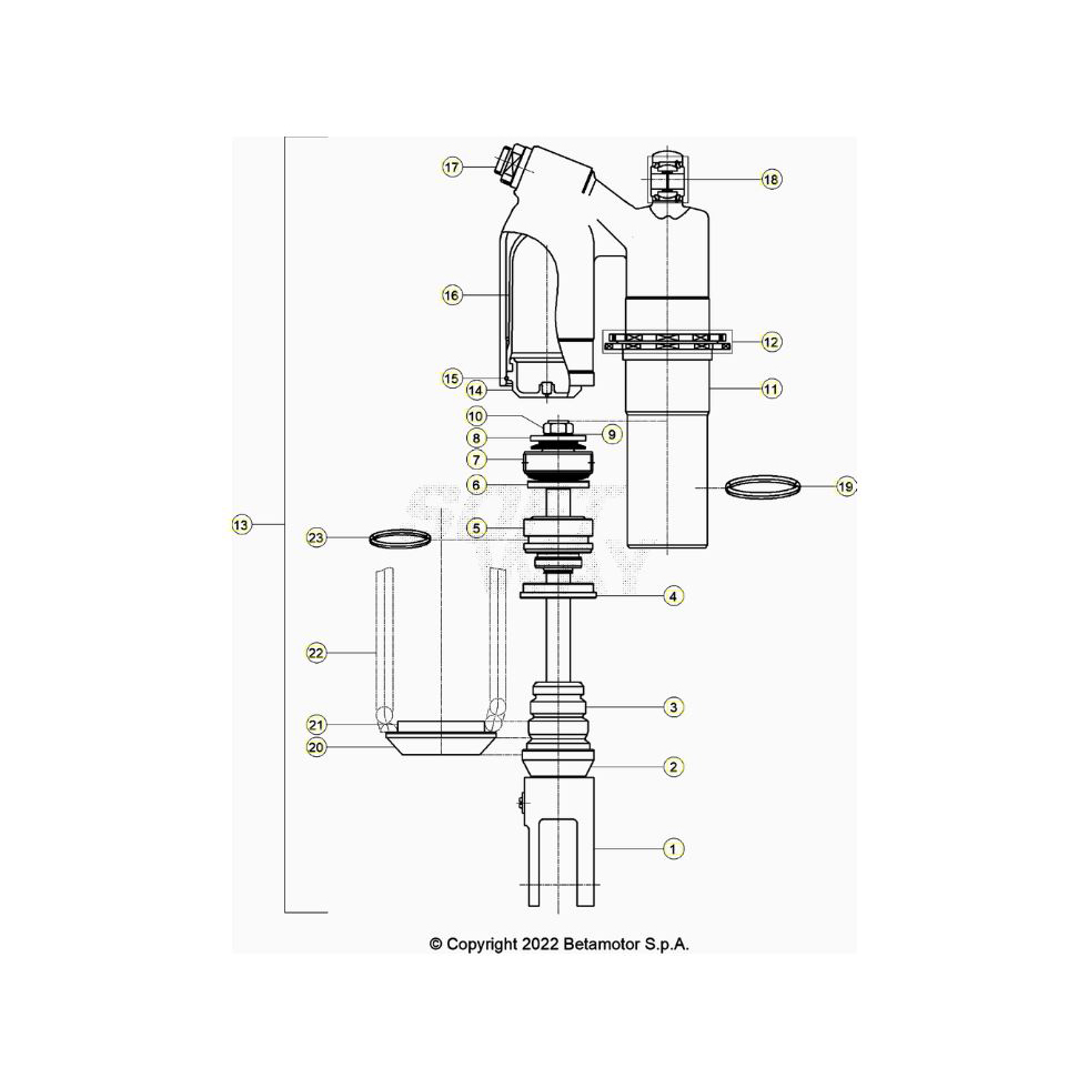 Beta RR125RC 25 Schwingarm/Federbein 1 Ersatzteile