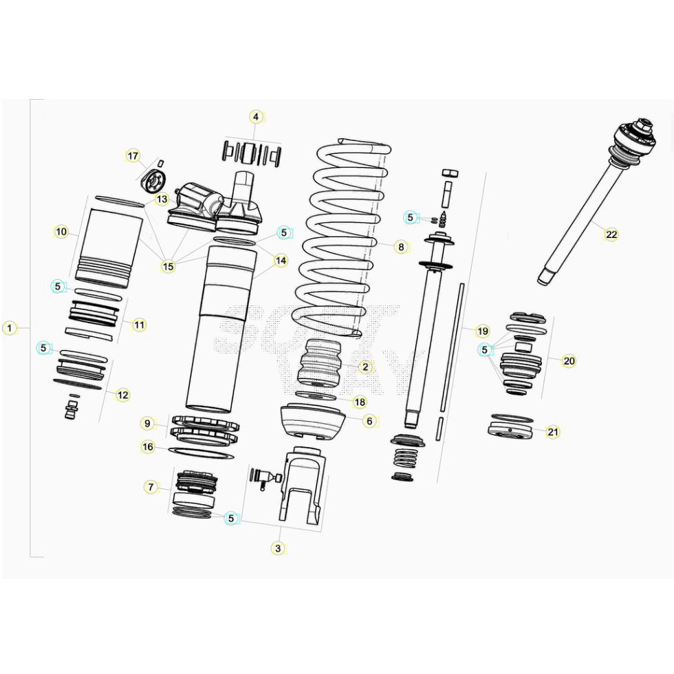 Beta RR200 20 Schwingarm/Federbein 1 Ersatzteile