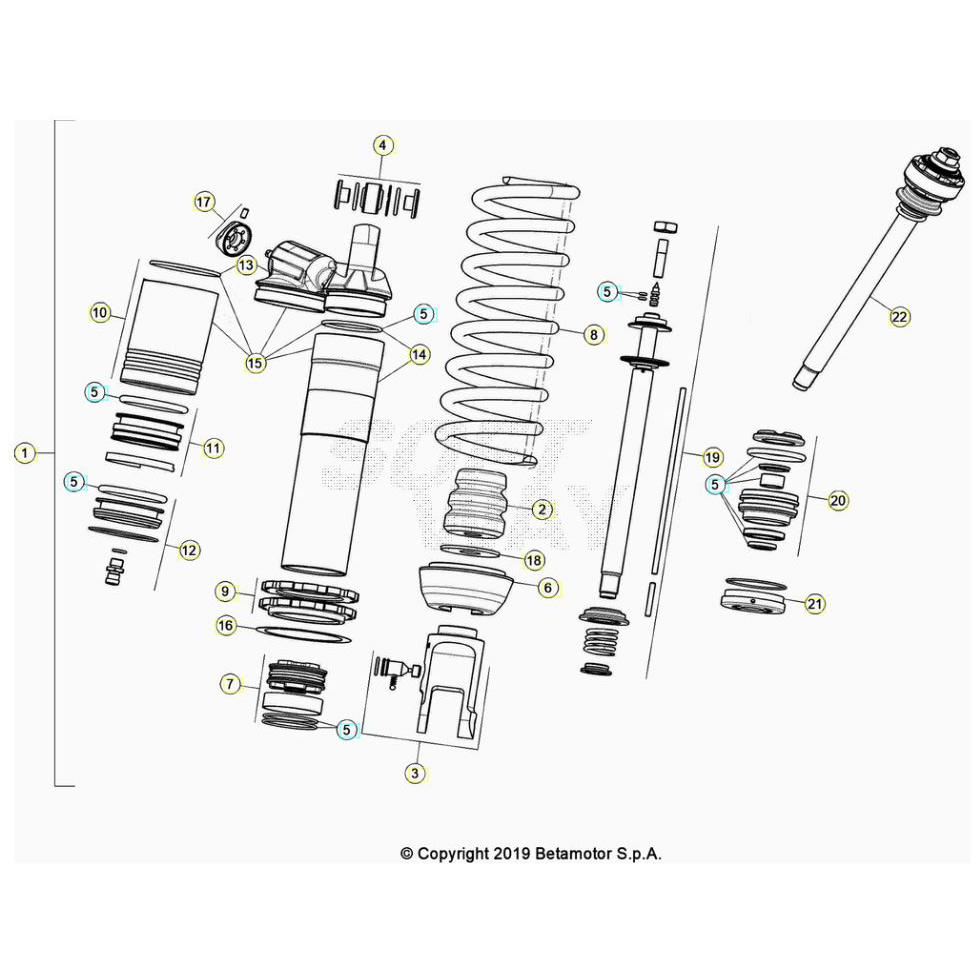 Beta RR200 23 Schwingarm/Federbein 1 Ersatzteile Beta RR200 23 Schwingarm/Federbein 1 Ersatzteile