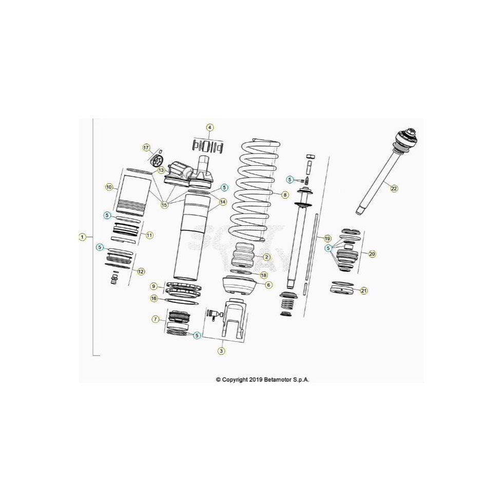 Beta RR200RC 22 Schwingarm/Federbein 1 Ersatzteile