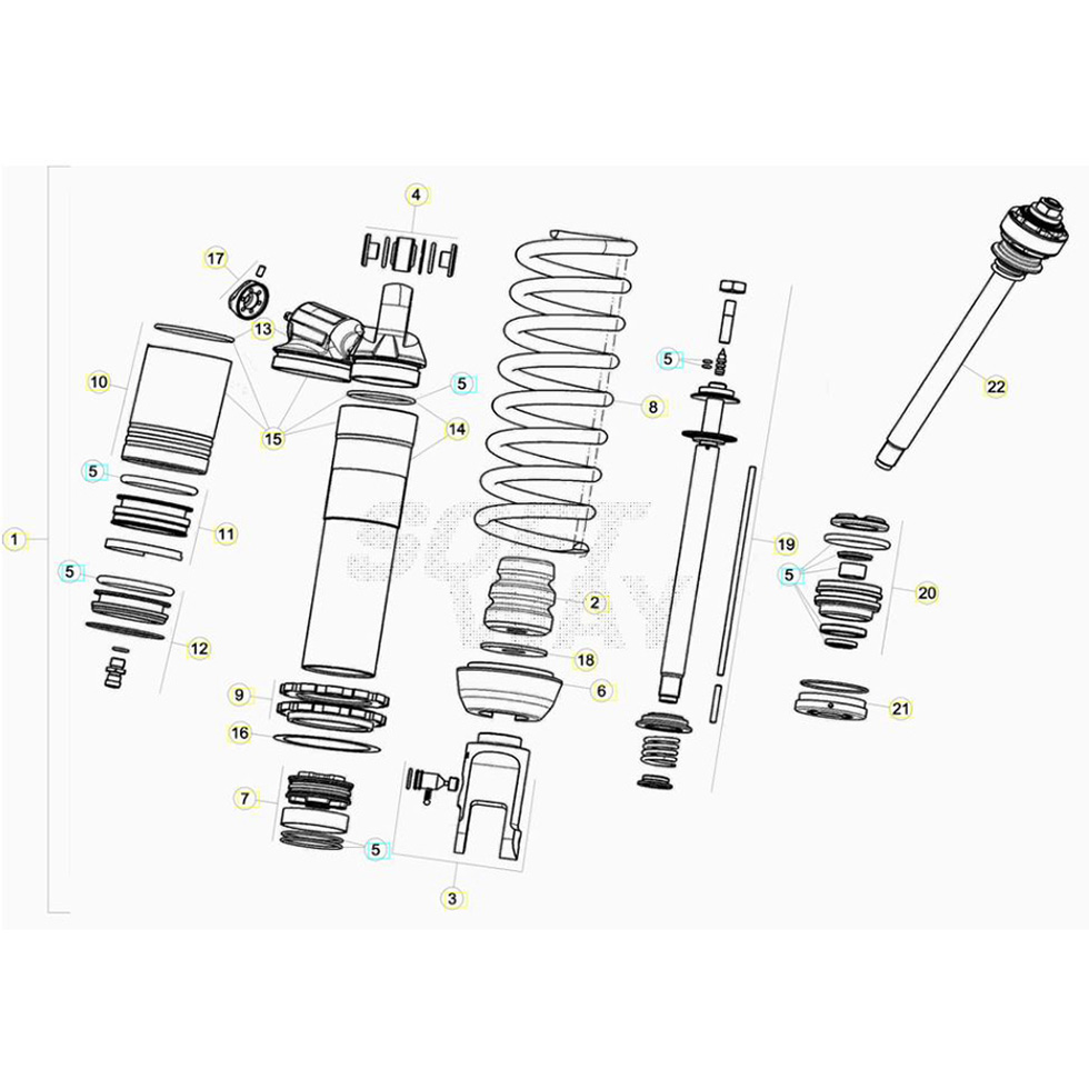 Beta RR300 24 Schwingarm/Federbein 1 Ersatzteile