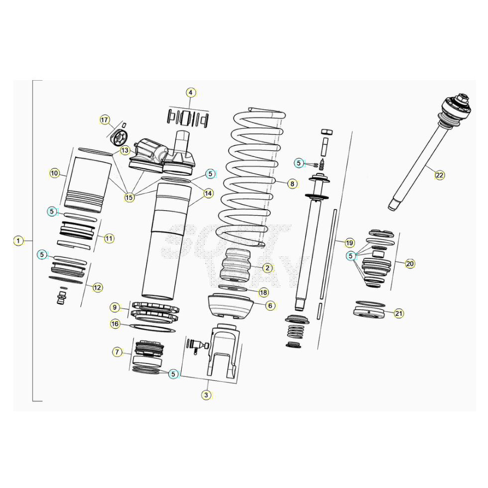 Beta RR300RC 22 Schwingarm/Federbein 1 Ersatzteile