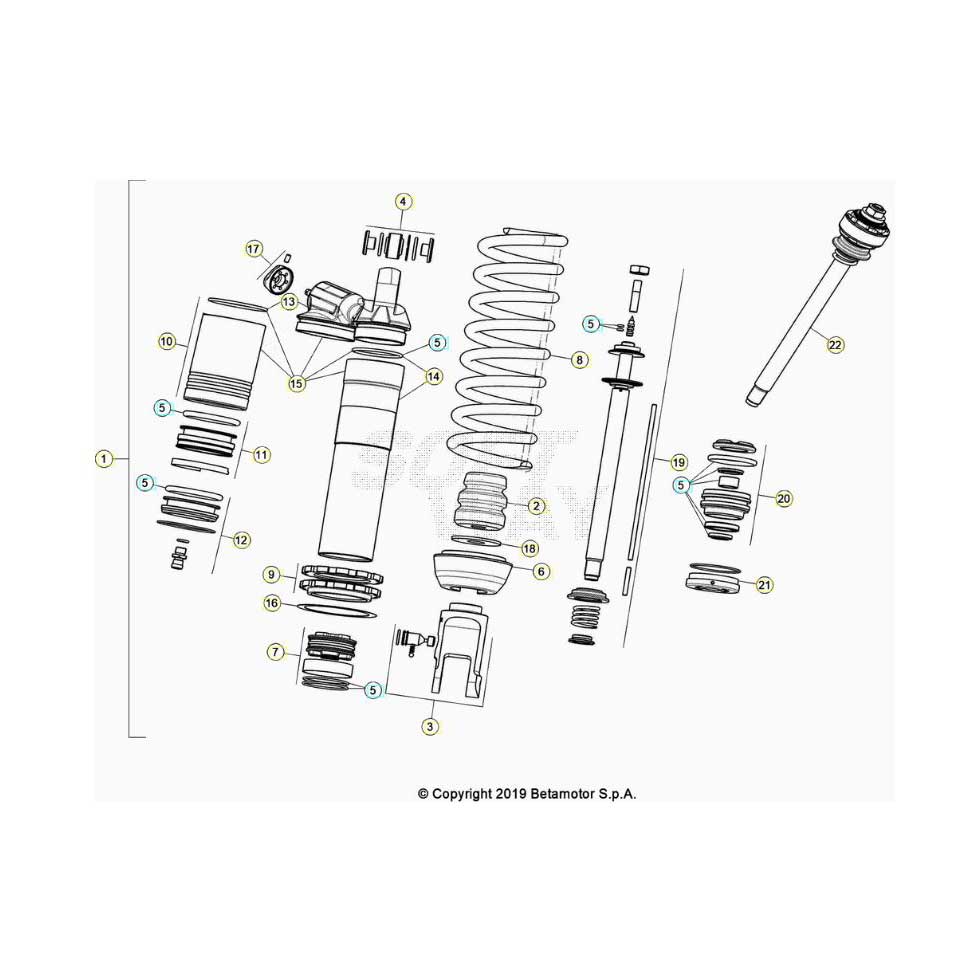 Beta RR350RC 21 4T Schwingarm/Federbein 1 Ersatzteile Beta RR350RC 21 4T Schwingarm/Federbein 1 Ersatzteile
