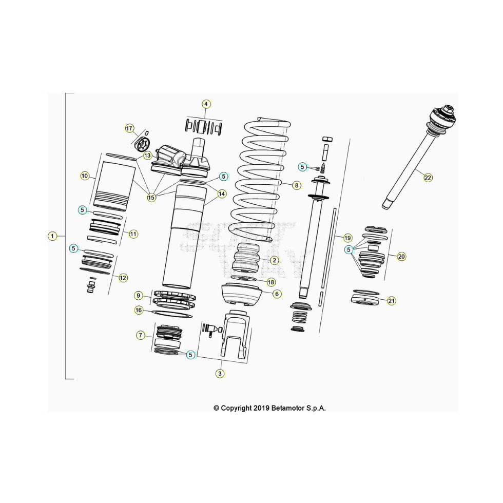 Beta RR390RC 21 4T Schwingarm/Federbein 1 Ersatzteile Beta RR390RC 21 4T Schwingarm/Federbein 1 Ersatzteile