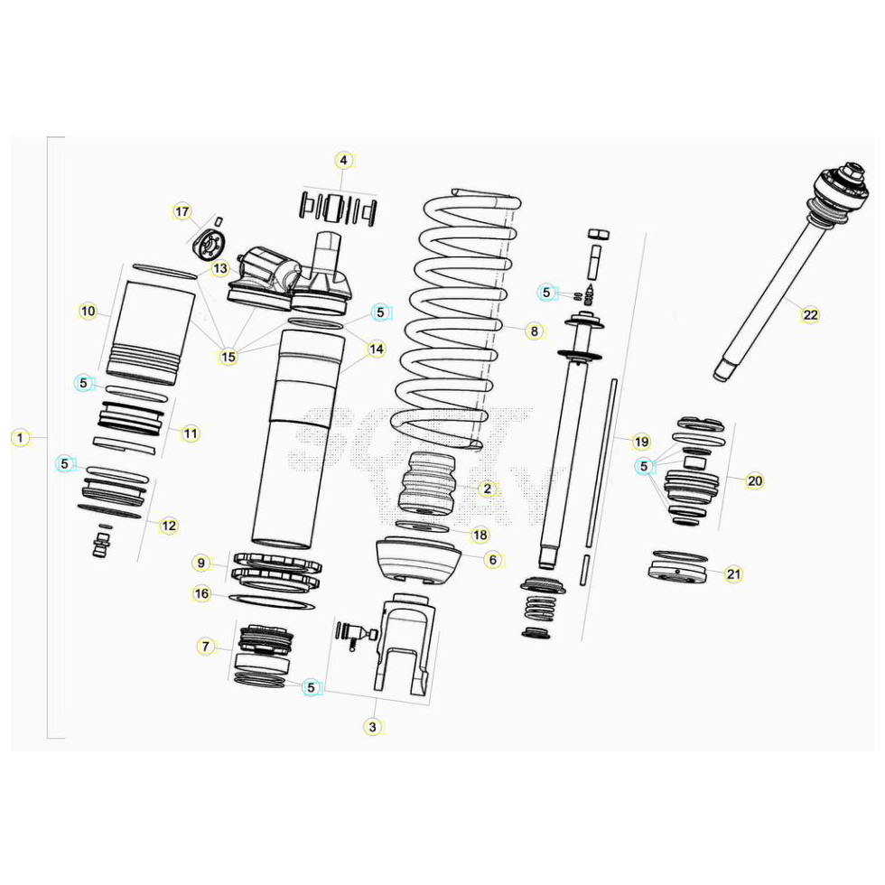 Beta RR480 24 Schwingarm/Federbein 1 Ersatzteile