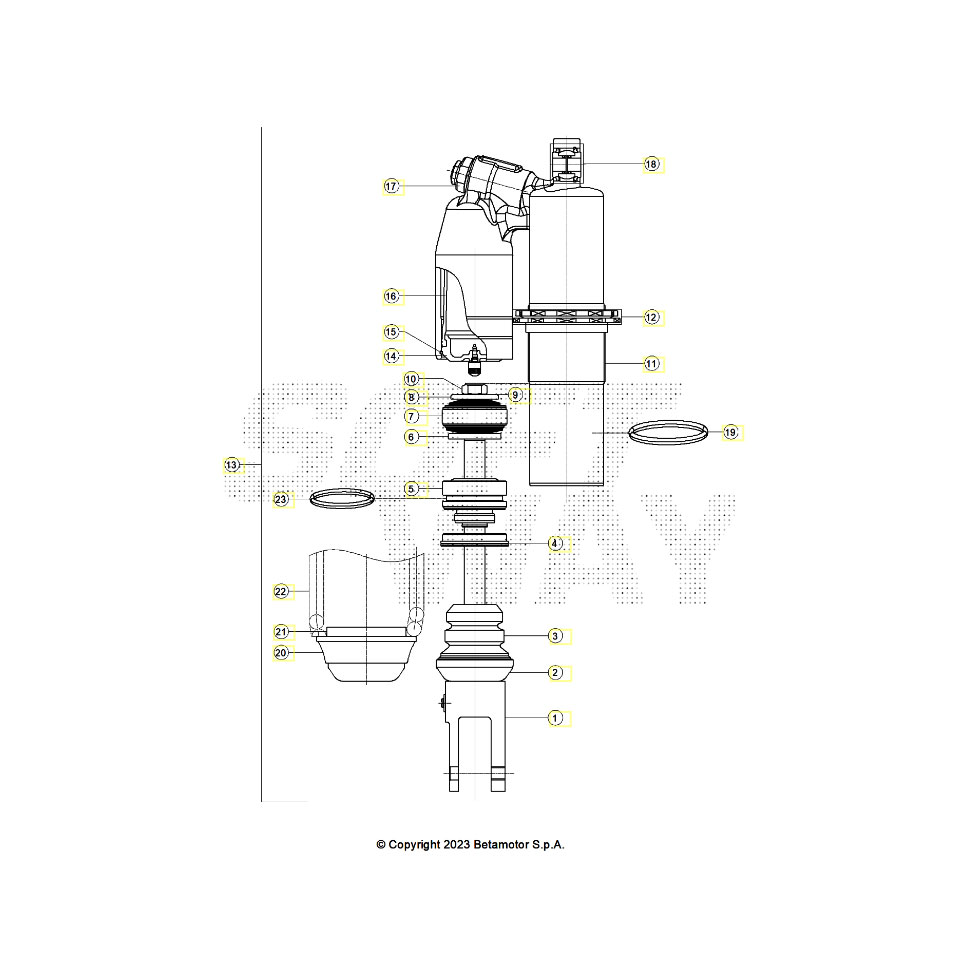 Beta RX300 25 Schwingarm/Federbein 1 Ersatzteile