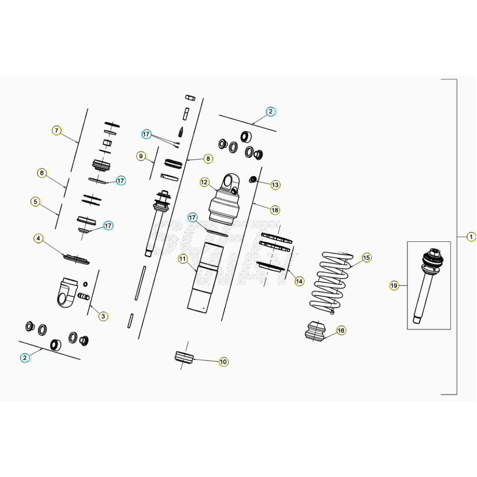 Beta EVO125 20 Schwingarm/Federbein 2 Ersatzteile